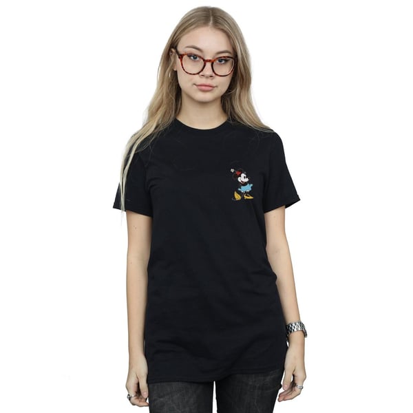 Disney Womens/Ladies Minnie Mouse Kick Chest Cotton Boyfriend T-Shirt