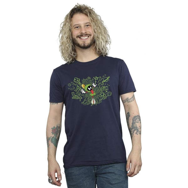 Looney Tunes Mens ACME Doodles Marvin Martian T-Shirt