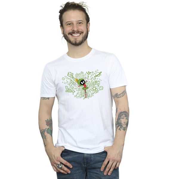 Looney Tunes Mens ACME Doodles Marvin Martian T-Shirt
