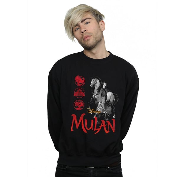 Disney Mens Mulan Movie Horse Pose Sweatshirt