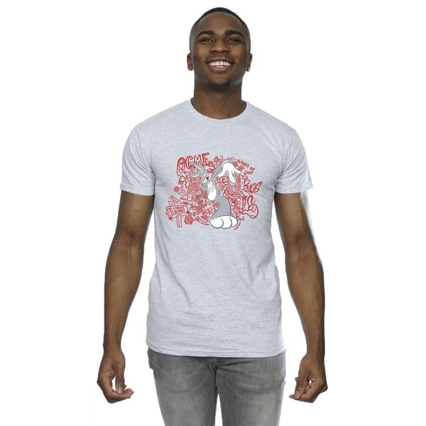 Looney Tunes Mens ACME Doodles Bugs Bunny T-Shirt