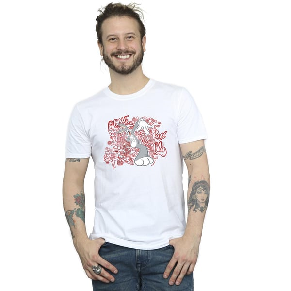 Looney Tunes Mens ACME Doodles Bugs Bunny T-Shirt