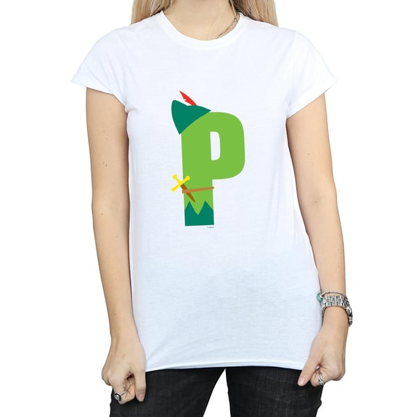 Disney Womens/Ladies Alphabet P Is For Peter Pan Cotton T-Shirt