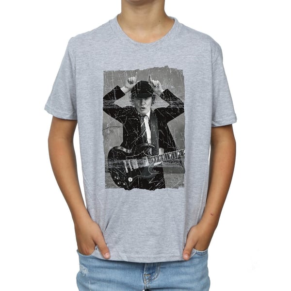 AC/DC Boys Angus Young Distressed Photo T-Shirt