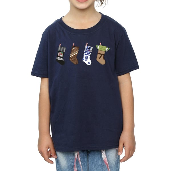 Star Wars Girls Christmas Stockings Cotton T-Shirt