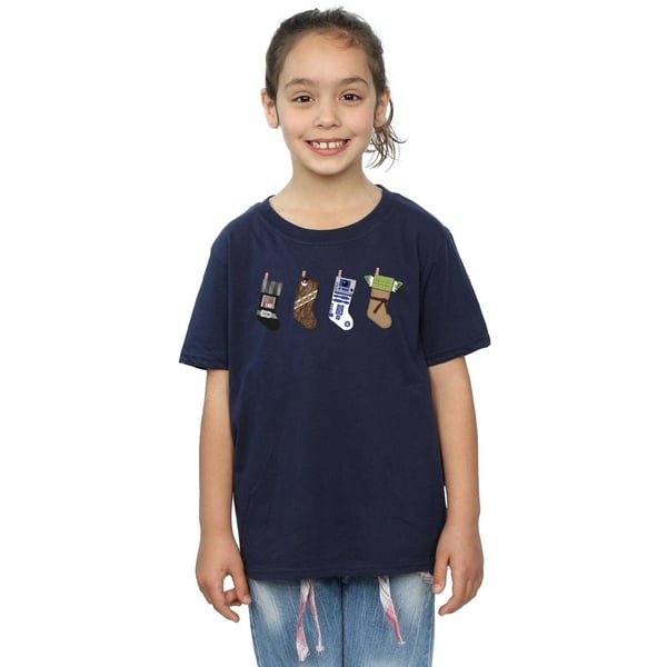 Star Wars Girls Christmas Stockings Cotton T-Shirt