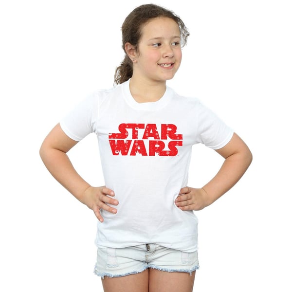 Star Wars Flickor Jul Logotyp Bomulls T-Shirt