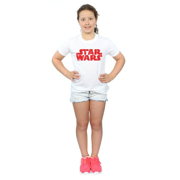 Star Wars Flickor Jul Logotyp Bomulls T-Shirt