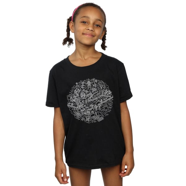 Star Wars Girls Christmas Death Star Cotton T-Shirt