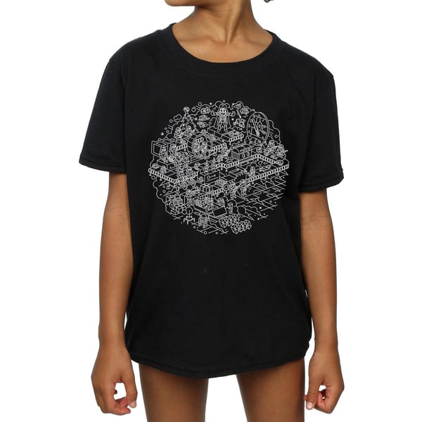 Star Wars Girls Christmas Death Star Cotton T-Shirt