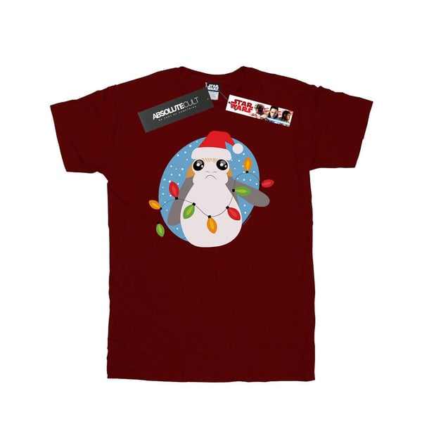 Star Wars Pojkar The Last Jedi Porg Julbelysning T-shirt