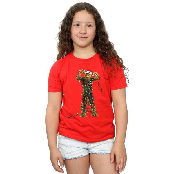 Star Wars Girls Chewbacca Christmas Lights Cotton T-Shirt