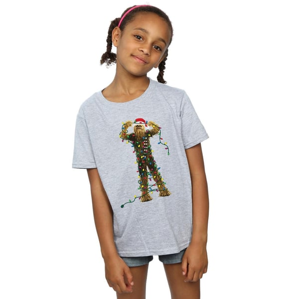 Star Wars Girls Chewbacca Christmas Lights Cotton T-Shirt