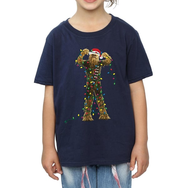 Star Wars Girls Chewbacca Christmas Lights Cotton T-Shirt