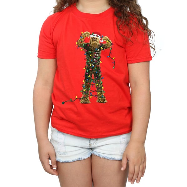 Star Wars Girls Chewbacca Christmas Lights Cotton T-Shirt
