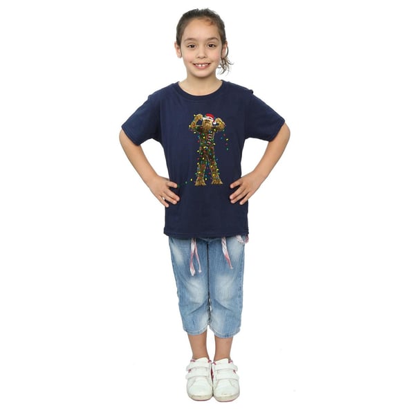 Star Wars Girls Chewbacca Christmas Lights Cotton T-Shirt