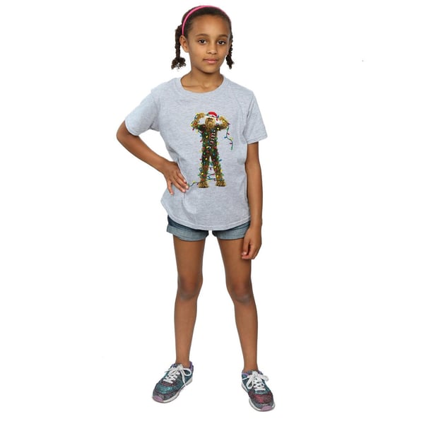Star Wars Girls Chewbacca Christmas Lights Cotton T-Shirt