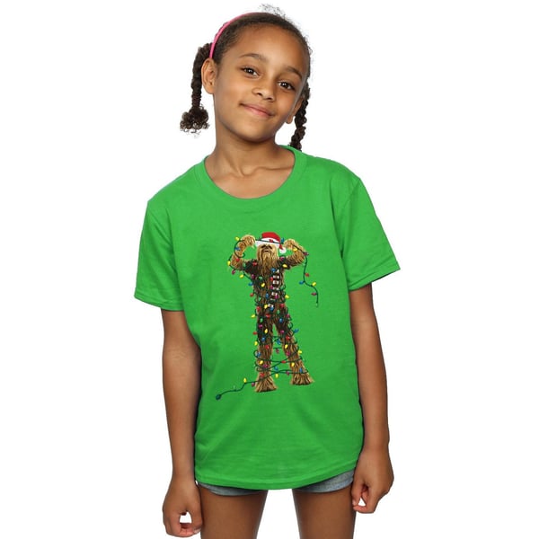 Star Wars Girls Chewbacca Christmas Lights Cotton T-Shirt