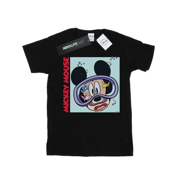 Disney Womens/Ladies Mickey Mouse Under Water Cotton Boyfriend T-Shirt