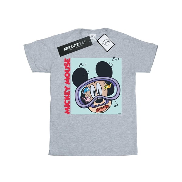 Disney Naiset/Neidot Mikki Hiiri Vedenalainen Puuvillainen Boyfriend T-paita