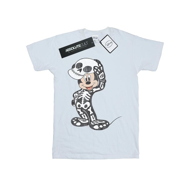 Disney Womens/Ladies Mickey Mouse Skeleton Cotton Boyfriend T-Shirt