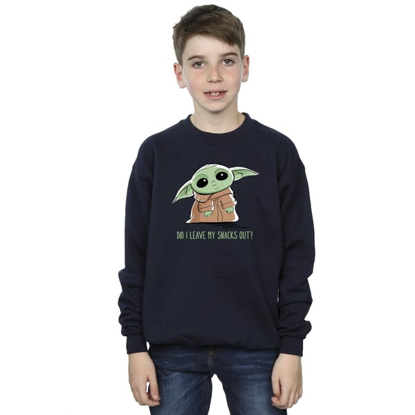 Star Wars Boys The Mandalorian Grogu Snacks Meme Sweatshirt