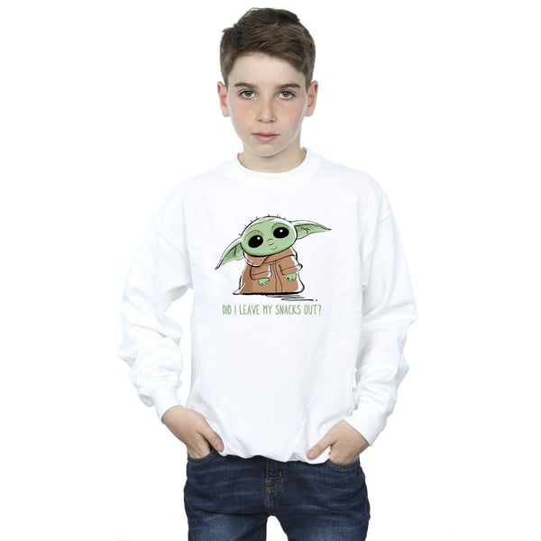 Star Wars Boys The Mandalorian Grogu Snacks Meme Sweatshirt