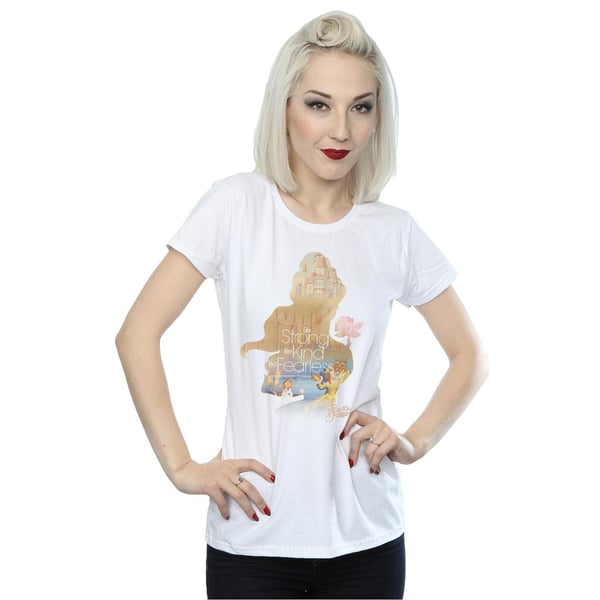Disney Princess Womens/Ladies Belle Filled Silhouette Cotton T-Shirt