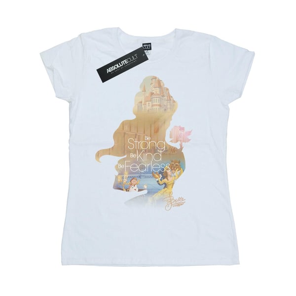 Disney Princess Womens/Ladies Belle Filled Silhouette Cotton T-Shirt