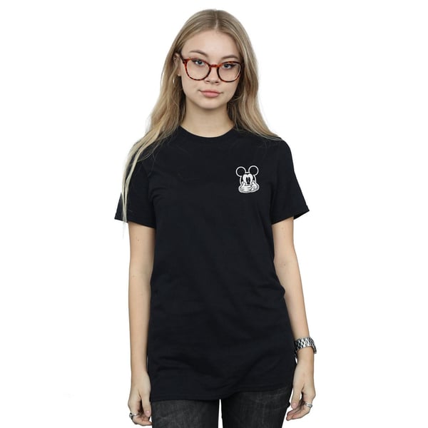 Disney Womens/Ladies Mickey Mouse Dont Speak Breast Print Cotton Boyfriend T-Shirt