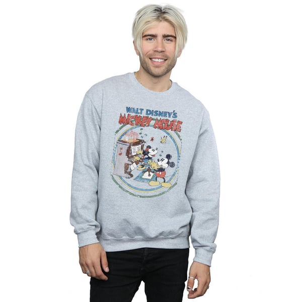 Disney Mens Mickey Mouse Piano Sweatshirt
