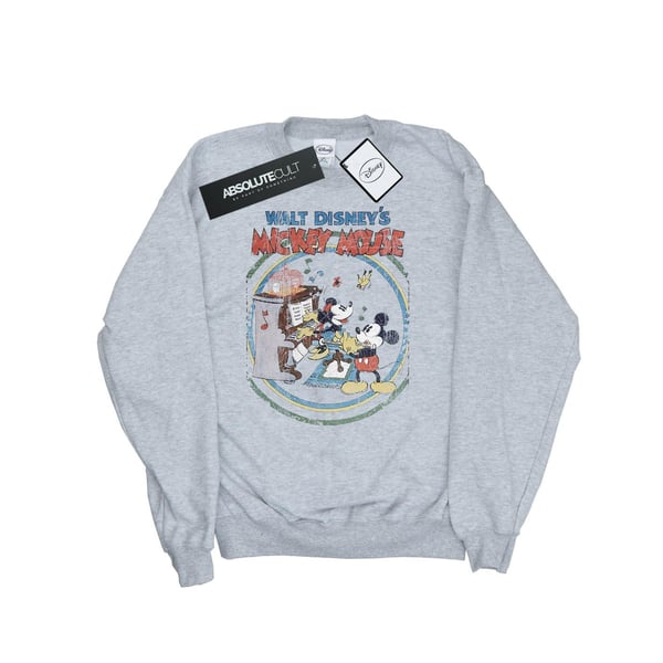 Disney Mens Mickey Mouse Piano Sweatshirt