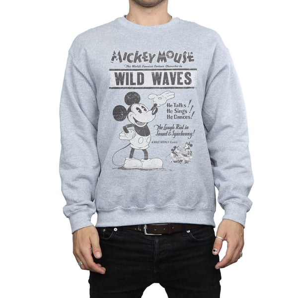 Disney Mens Mickey Mouse Making Waves Sweatshirt