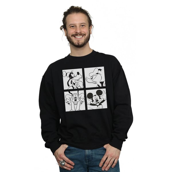Disney Mens Mickey, Donald, Goofy And Pluto Boxed Sweatshirt