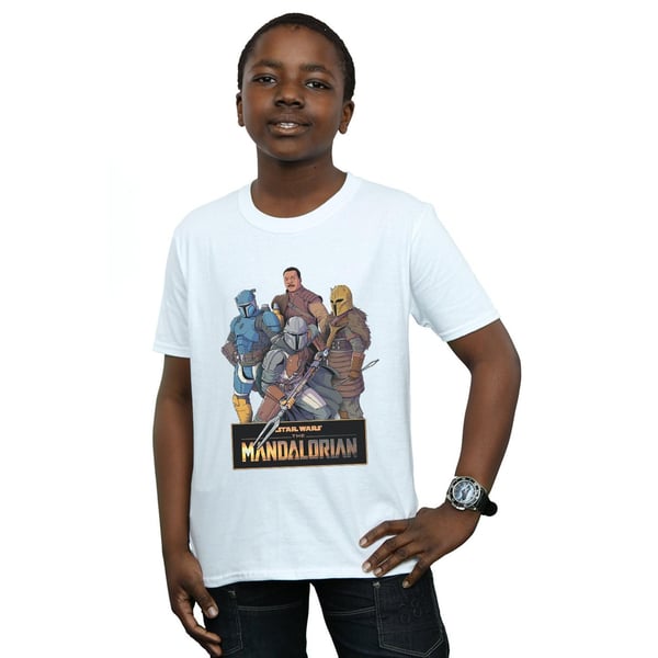 Star Wars Boys The Mandalorian Character Collage T-Shirt