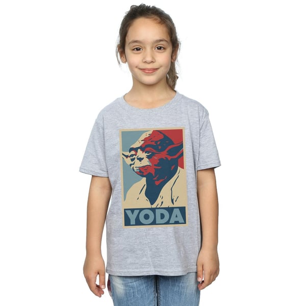 Star Wars Girls Yoda Poster Cotton T-Shirt