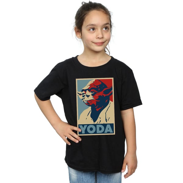 Star Wars Girls Yoda Poster Cotton T-Shirt