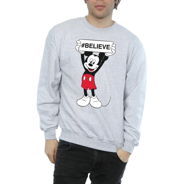 Disney Mens Mickey MouseBelieve Sweatshirt