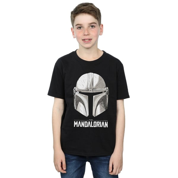 Star Wars Boys The Mandalorian Helmet Logo T-Shirt