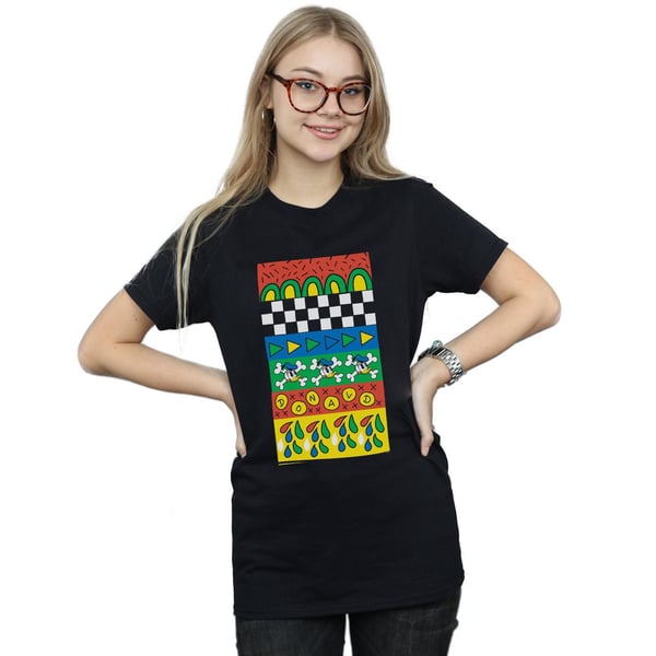 Disney Womens/Ladies Donald Duck Vintage Pattern Cotton Boyfriend T-Shirt