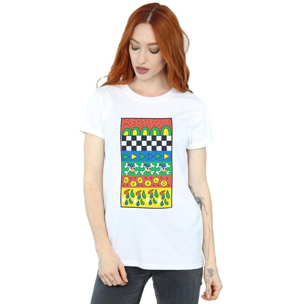 Disney Womens/Ladies Donald Duck Vintage Pattern Cotton Boyfriend T-Shirt