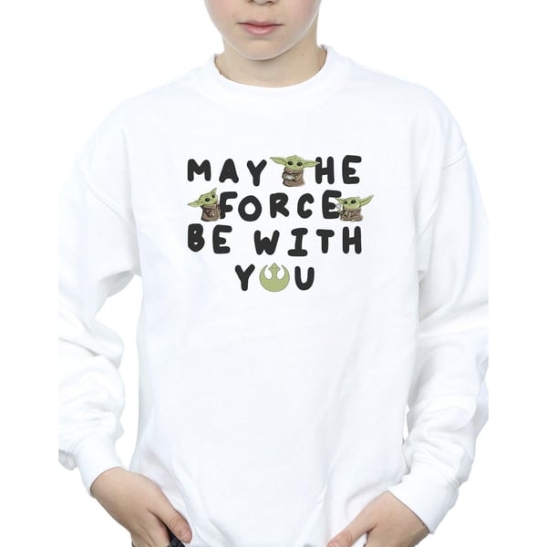 Star Wars Boys The Mandalorian Grogu May The Force Be With You Sweatshirt
