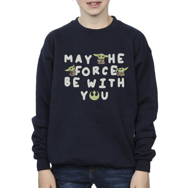 Star Wars Boys The Mandalorian Grogu May The Force Be With You Sweatshirt