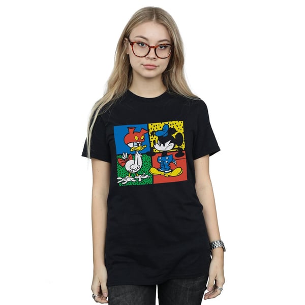 Disney Womens/Ladies Mickey Mouse Donald Clothes Swap Cotton Boyfriend T-Shirt