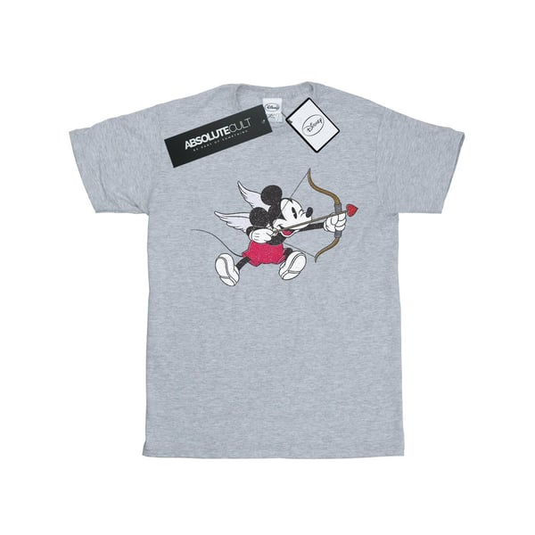 Disney Womens/Ladies Mickey Mouse Love Cherub Cotton Boyfriend T-Shirt