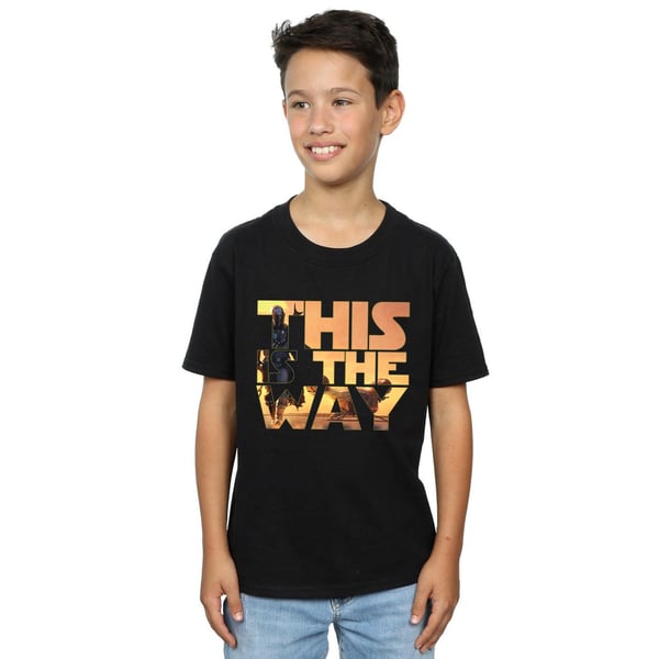 Star Wars Boys The Mandalorian The Way Poster Text T-Shirt