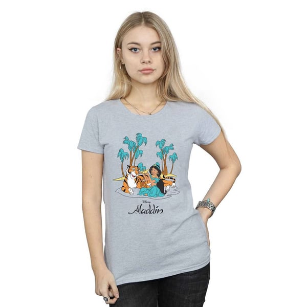 Disney Womens/Ladies Aladdin Jasmine Abu Rajah Beach Cotton T-Shirt