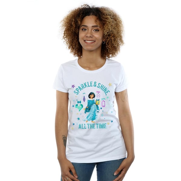 Disney Womens/Ladies Princess Jasmine Sparkle And Shine Cotton T-Shirt