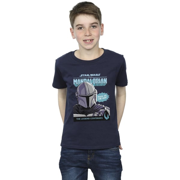 Star Wars The Mandalorian Boys Mando Comic Cover T-Shirt