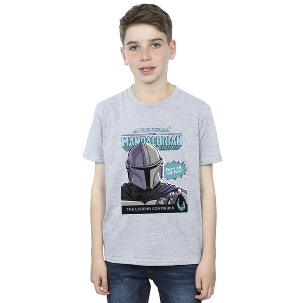 Star Wars The Mandalorian Boys Mando Comic Cover T-Shirt